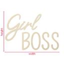 letras de madera 3D - Girl Boss - Poplar