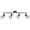 Spotrohr Leo, braun, 20 x 8,4 cm, Metall Deckenspots, dimmbar
