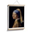 Póster Pixelart - Vermeer - La joven del pendiente de perla