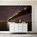 Fototapet Manhattan Bridge at Night - 336x260 cm