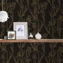 Daniel Hechter Papier peint floral Noir, Jaune