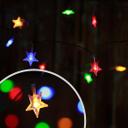 LED Lichterkette Sterne mehrfarbig