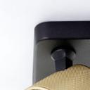 Spotbalken Leonardo, gold, 12,1 x 22 cm, Metall, goldene deckenstrahler