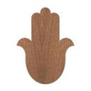Decoración en madera caoba - Silueta Mano Yoga Hamsa
