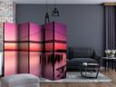 Screen room divider - Violet evening, 3-delt