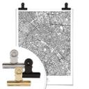 Póster mapa de París