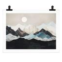 Póster Tranquilo paisaje de montaña al atardecer - SpaceFrog Designs