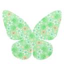 Sommerfugl 02 (mønster) wallsticker