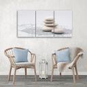3 stykke lærredsprint, beige zensten