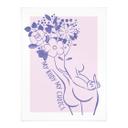 Plakat Kropspositivitet - Line Art Floral