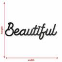 3D lettering Beautiful - decoración mural de cristal acrílico