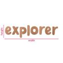 Træ vægdekoration mahogni finer Explorer