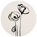 Line Art Two Poppies - Cats & Dotz - Rund - Selvklæbende/ikke-vævet