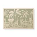 Cuadro de madera de animales de la selva en verde tropical - Kikki Belle