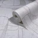 Papel pintado no tejido en blanco brillante formas geométricas gráfico moderno 