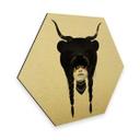 Hexagone - Tableau sur alu-Dibond- Effet doré Ireland - Bear Warrior