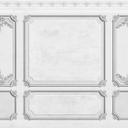 Papel pintado mural de arquitectura WallPaneling2 en gris blanco - Papel pintado tejido-no tejido Designwalls 2 - 2,55 x 3,5 m