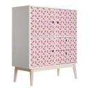 Møbelfolie, dekorativ folie - kan tørres af - blomster pink