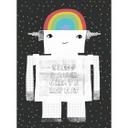 Fototapet, børnehave tapet regnbue robot Sleep Laugh Create - Treechild
