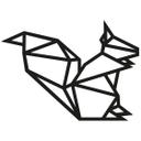 Muursticker origami ijs