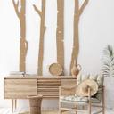 XXL panel de pared de madera de abedul bosque (4 partes) - MDF naturaleza