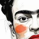 Frida Kahlo pop-art portret Fotobehang - Jaszke