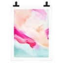 Póster Pinceladas Rosa y Turquesa - Haniff