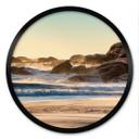 Póster Costa de playa al amanecer en África - Hugonnard - Redondo