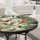 Plateau de table en verre rond- Haeckel - Colibris