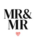 
Poster à personnaliser Mr & Mr - Classique