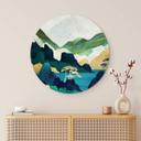 Tableau sur alu-Dibond rond SpaceFrog Designs - Dans les montagnes