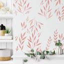 Muursticker set Zalmroze Blaadjes