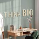 letra de madera 3D THINK BIG - Álamo