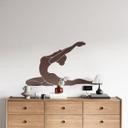 Wallsticker yoga due silhuet ensfarvet