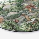 Tableau sur alu-Dibond rond Kikki Belle - balade en forêt