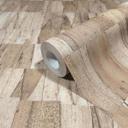 Non-woven tapet med træ-look brun træ-effekt