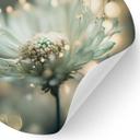 Delikat glitrende blomster Wallsticker - Treechild - Rund