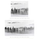 Papel pintado Bosque de nubes en blanco y negro - papel pintado Bosque - Xu