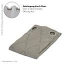 Homing Ösenschal Deron beige, silber -  2.45 x 1.4 m