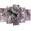 5 stykke lærred print Abstrakt hjerte violet lilla