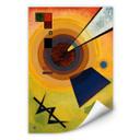 Zelfklevende Poster - Kandinsky - Green and Red