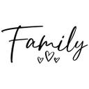 Sticker mural Famille avec 3 petits coeurs