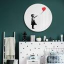 Glasbillede - Banksy - Girl with the red balloon