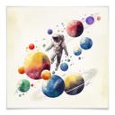 Plakat Heine - Flying Astronaut