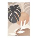 Boho monstera plante Tekstil plakat i naturlige farver - Melloi Art Prints