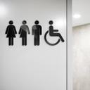Letrero decorativo acrílico para WC