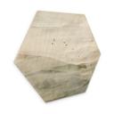 Houten Wanddecoratie mistig berglandschap aquarel - Ms Tiff