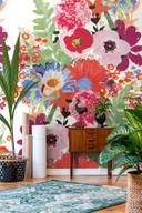 Kolorowa biała tapeta w kwiaty - tapeta z włókniny Floral Livingwalls - matowa i gładka