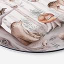 Vægcirkel Kvilis - Sweet Forest Animals – print på aluminium (Alu-Dibond)
