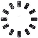 Wandtattoo Dominosteine Wanduhr - 49x49 cm